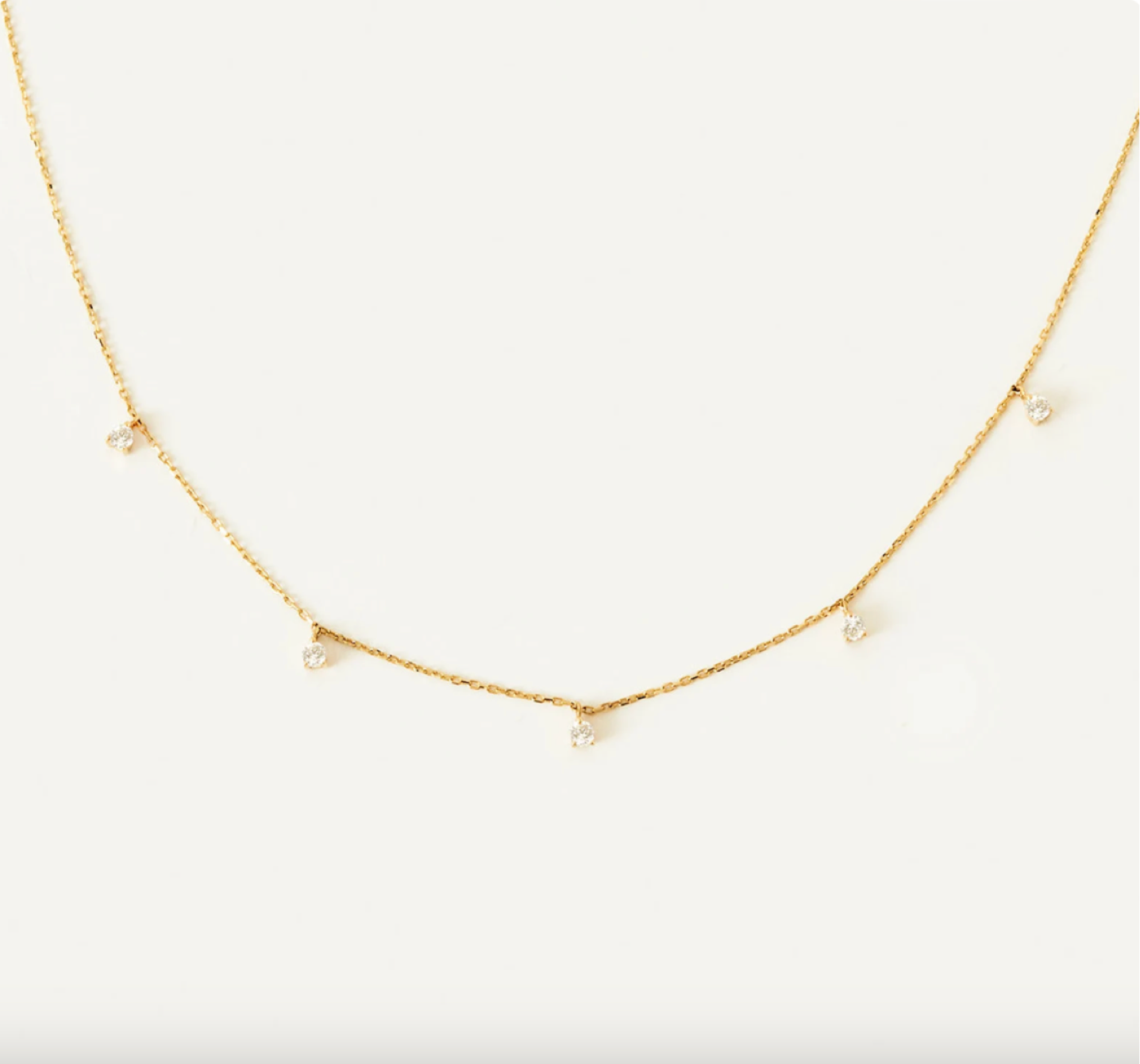 14k Gold Gemstone Drop Necklace