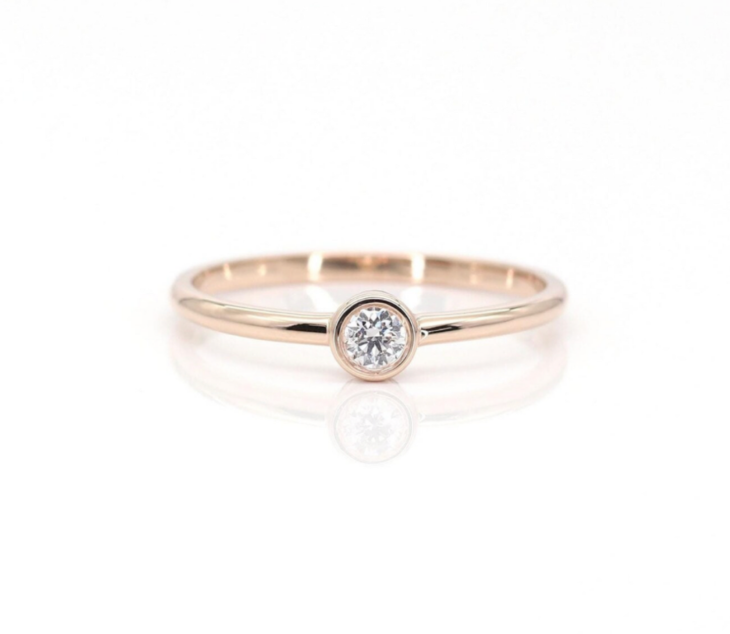 14k Gold & Diamond Solitaire Ring