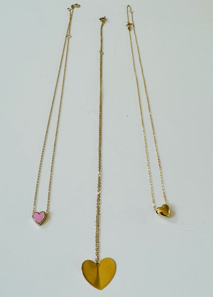 14k Gold Flutter Heart Necklace