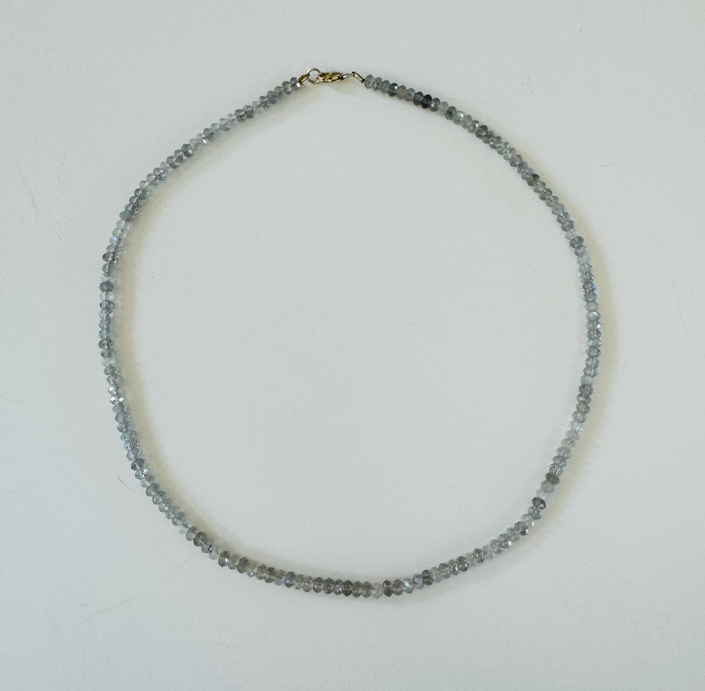 Dainty beaded labradorite Necklace