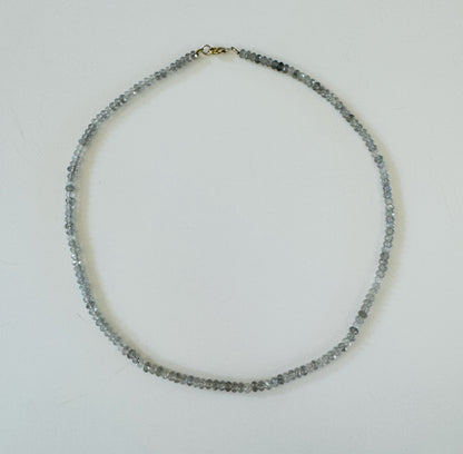 Dainty beaded labradorite Necklace