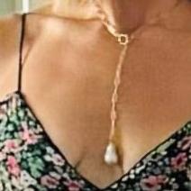 The Kaitlyn Baroque Pearl Lariat Necklace