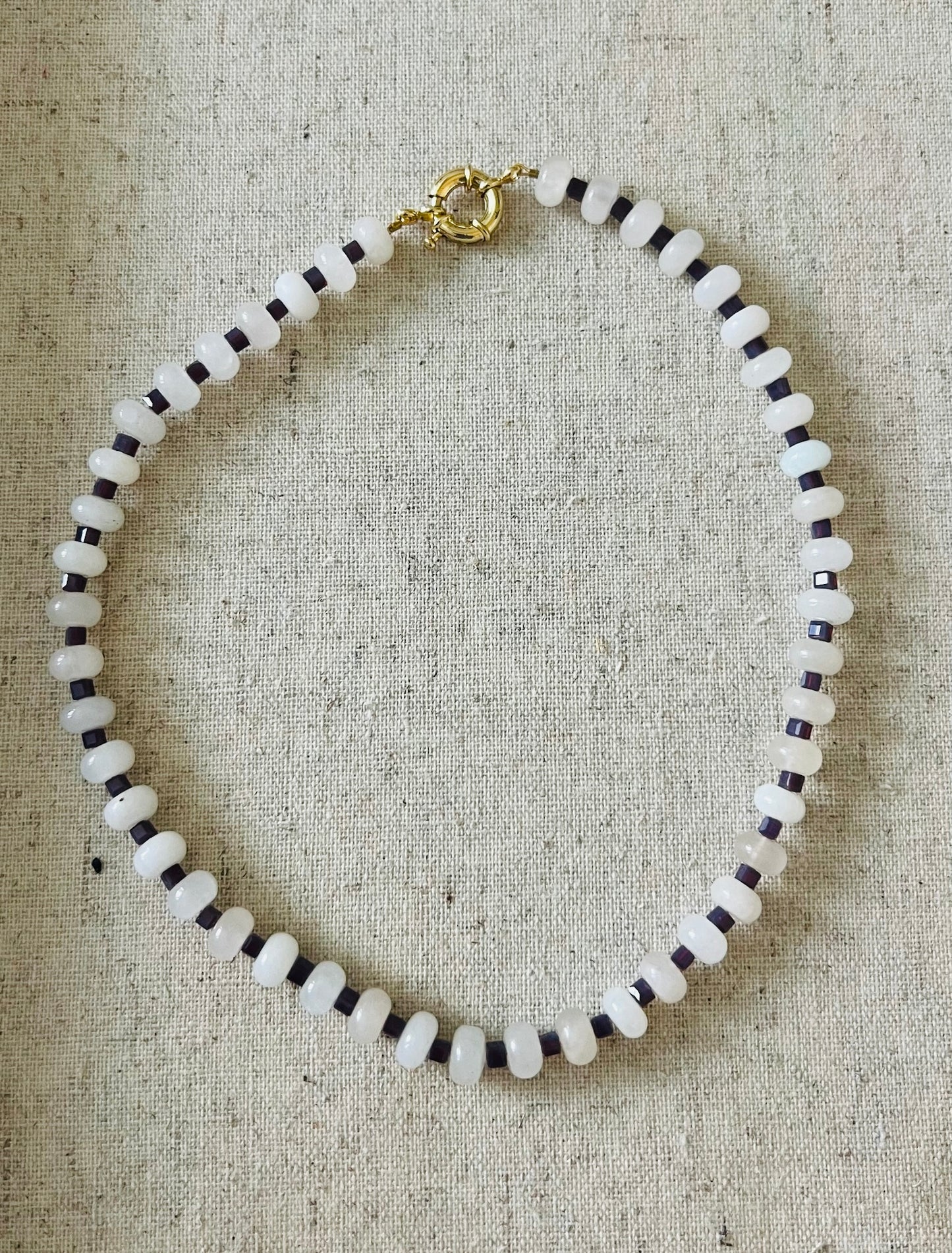 White Quartz Beaded Necklace