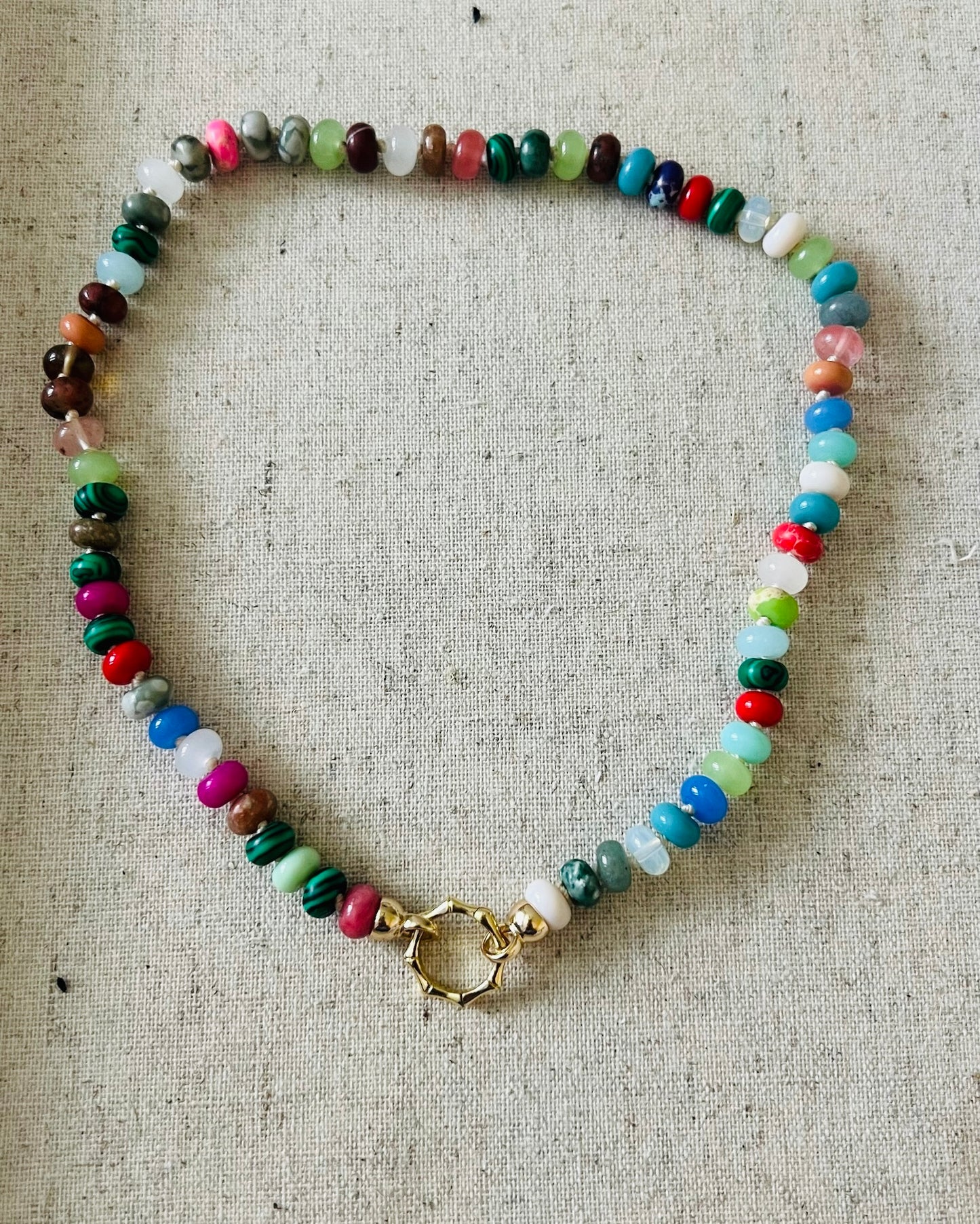 Natural Multicolor Beaded Necklace