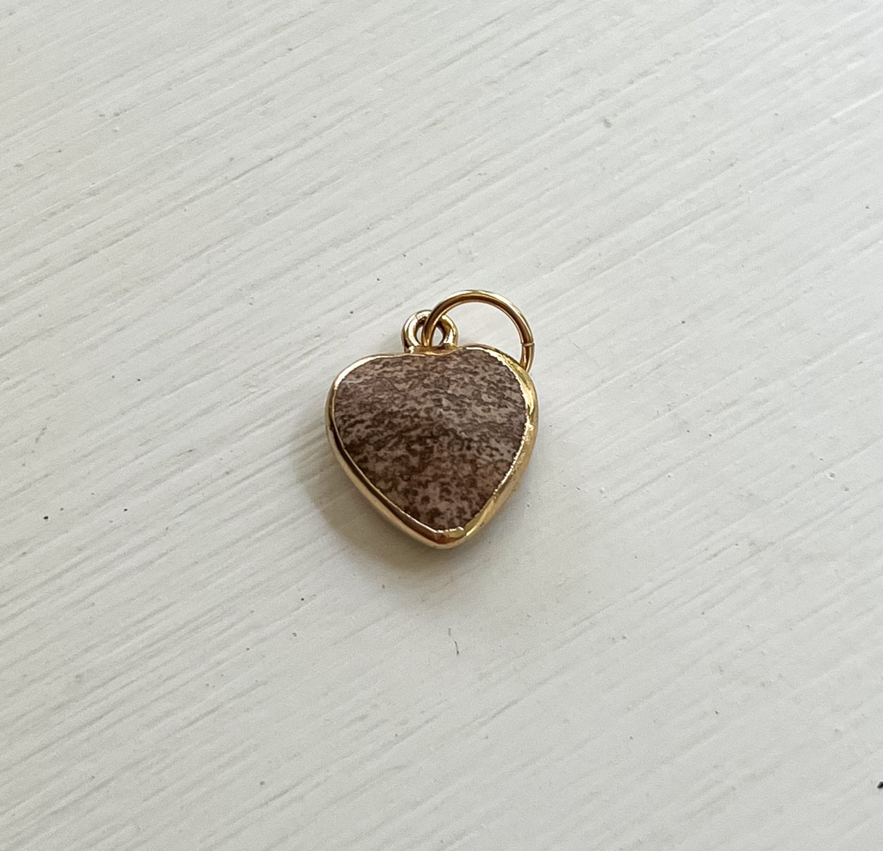 Natural Stone Heart Charm