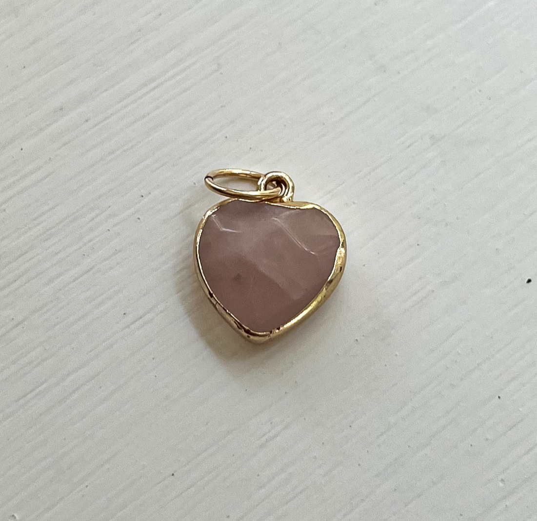 Rose Quartz Heart Charm