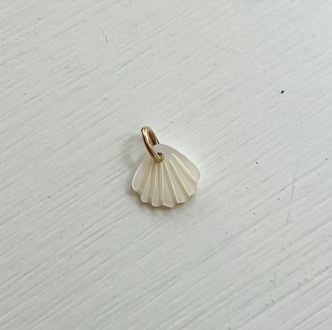 Mini Mother of Pearl Clam Shell Charm