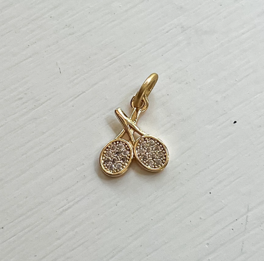 Topaz Tennis Girl Charm