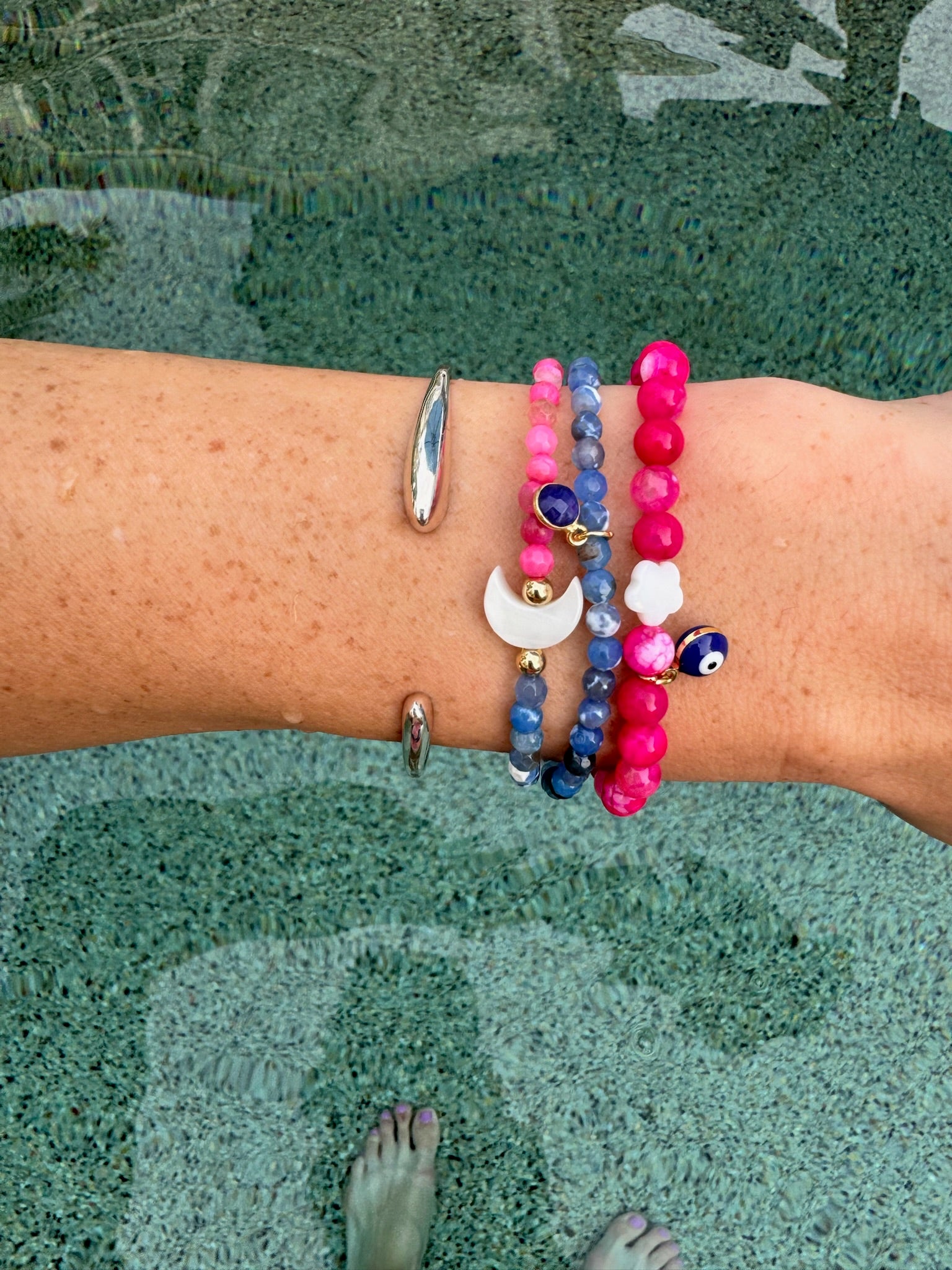 Maggie 2-Tone Moon Bracelet