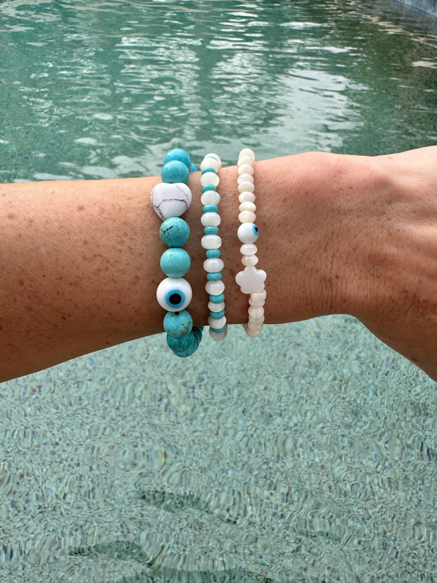 Lucky Lady Turquoise Beaded Bracelet