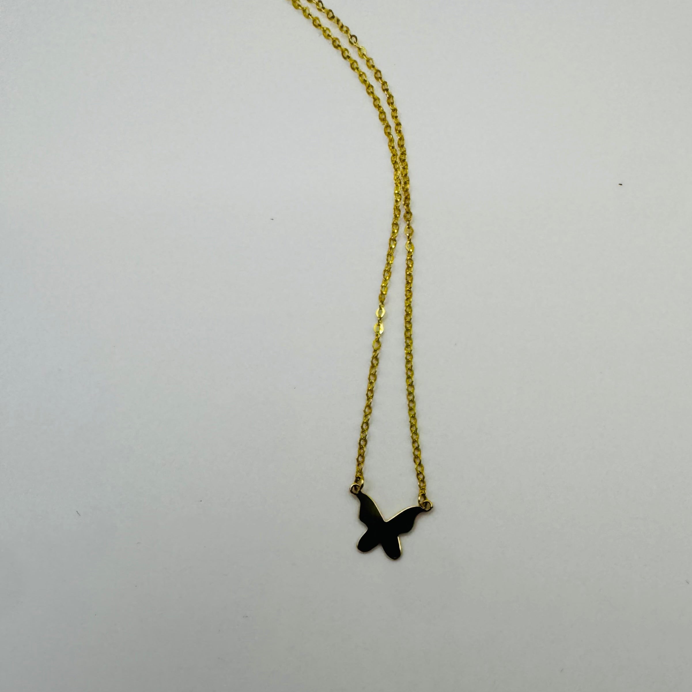 14k Gold Butterfly Necklace