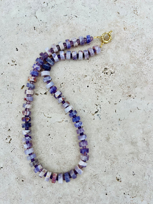 You had me at Amethyst Beaded Necklace