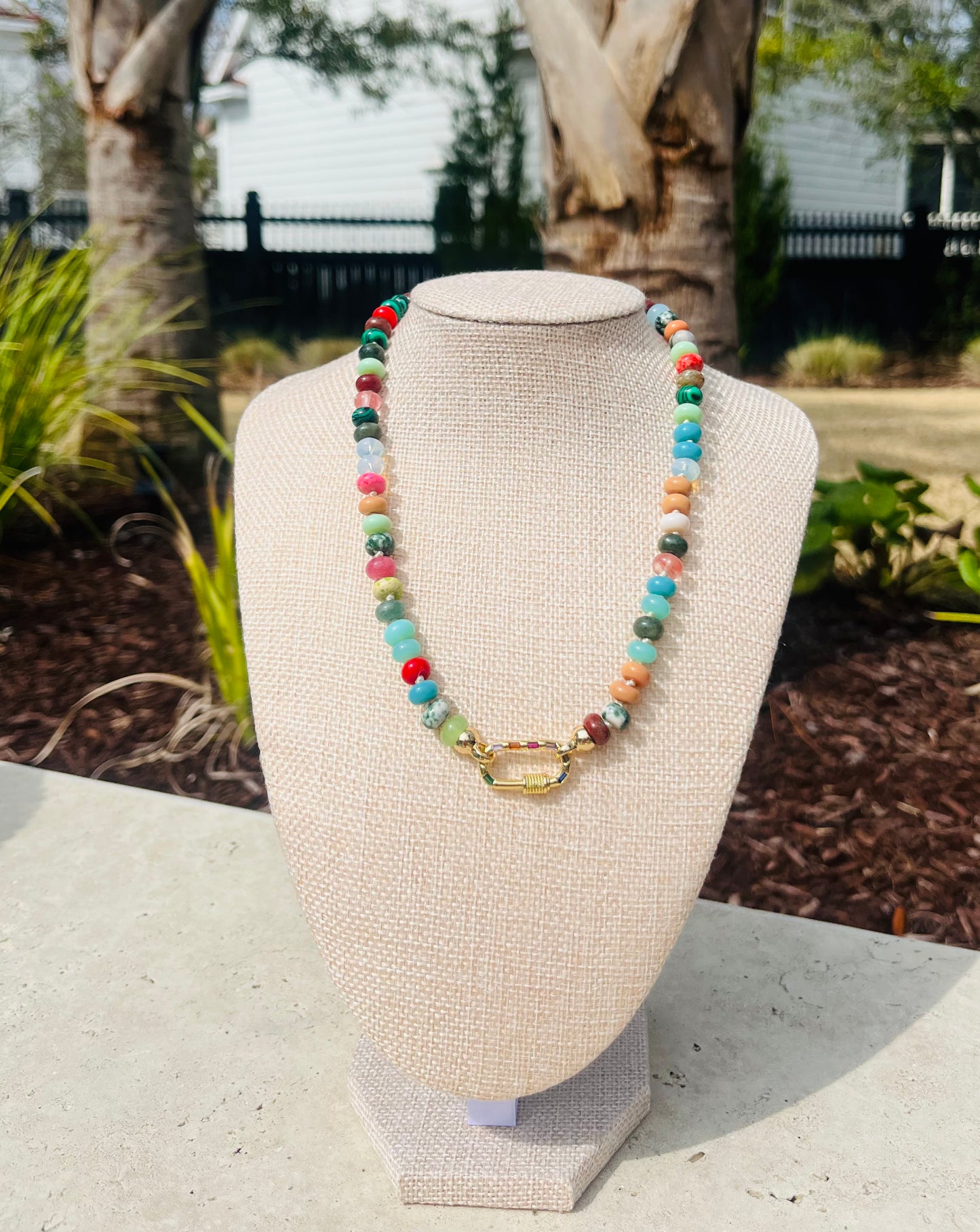 Natural Multicolor Beaded Necklace