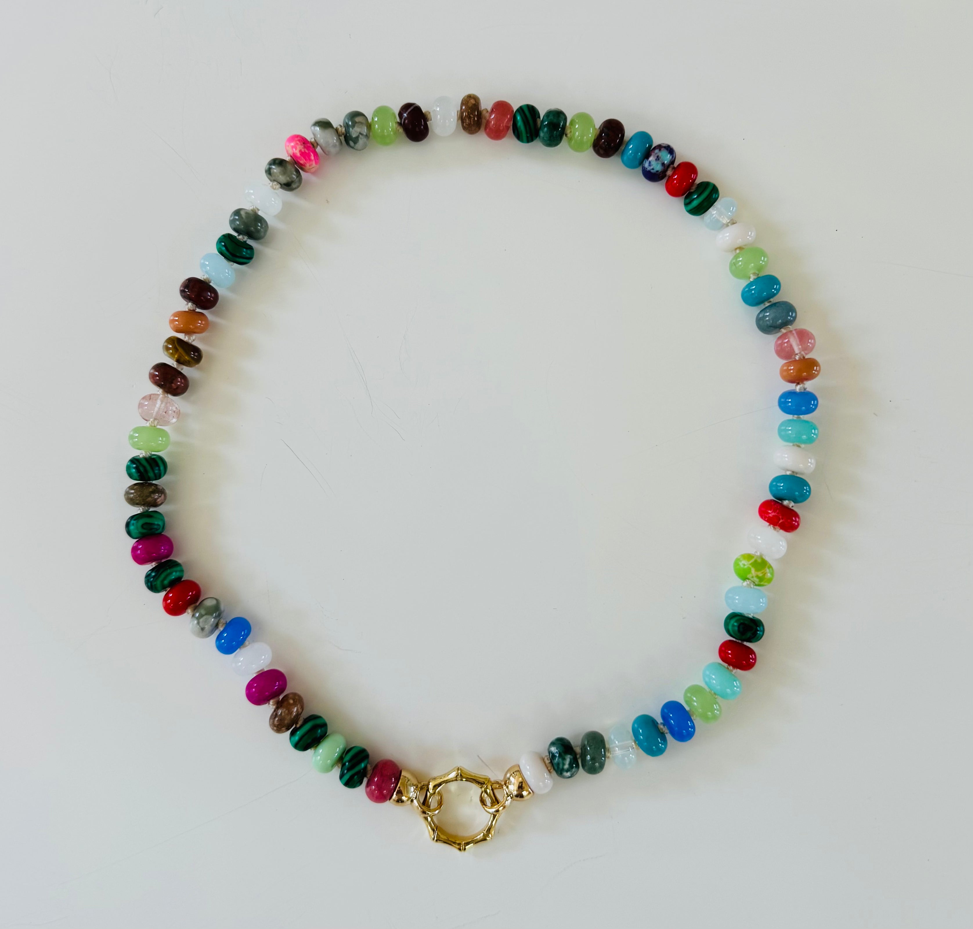 Rainbow Row Multicolor Beaded Necklace