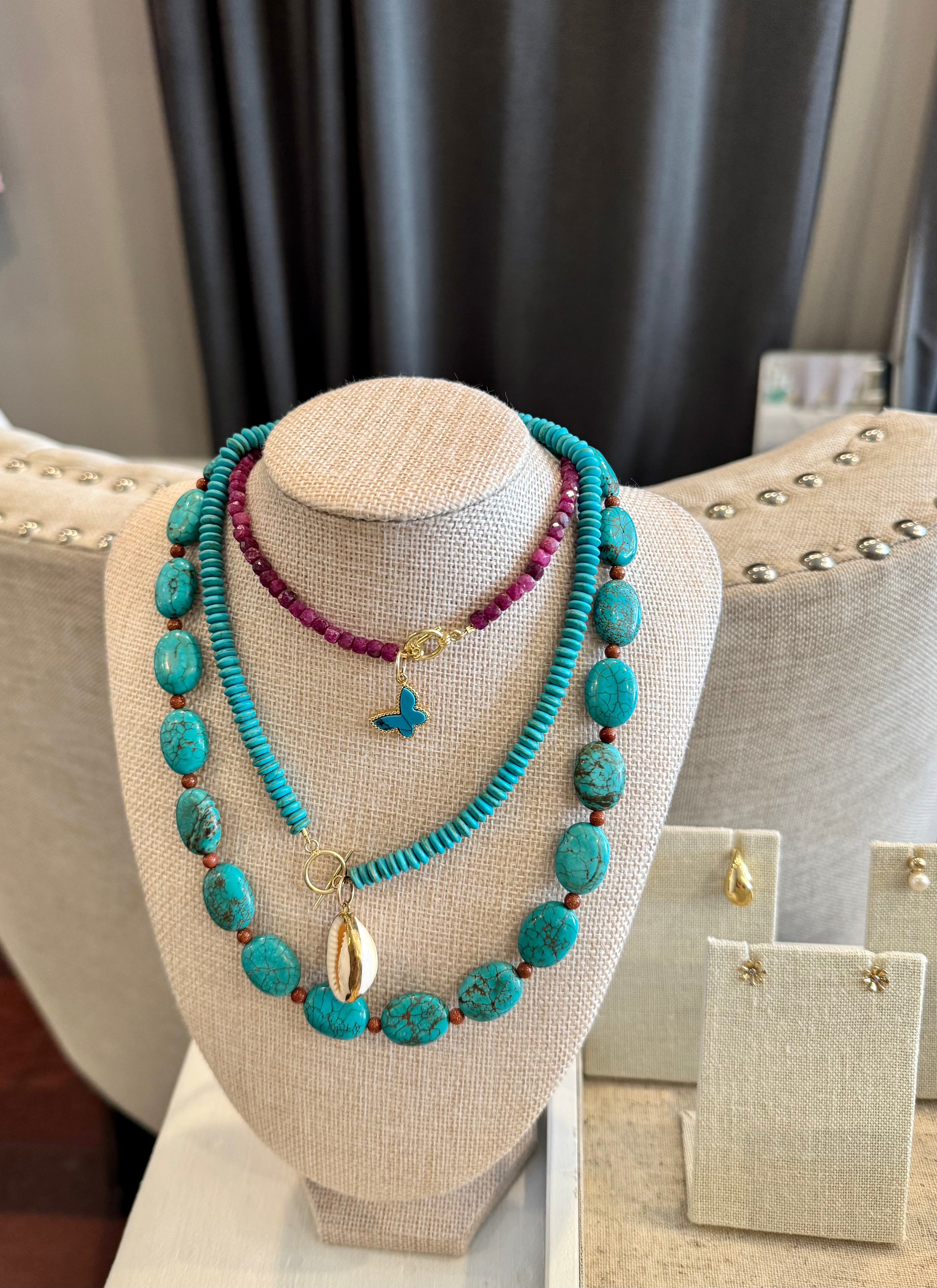 Ruby Red Beaded Necklace