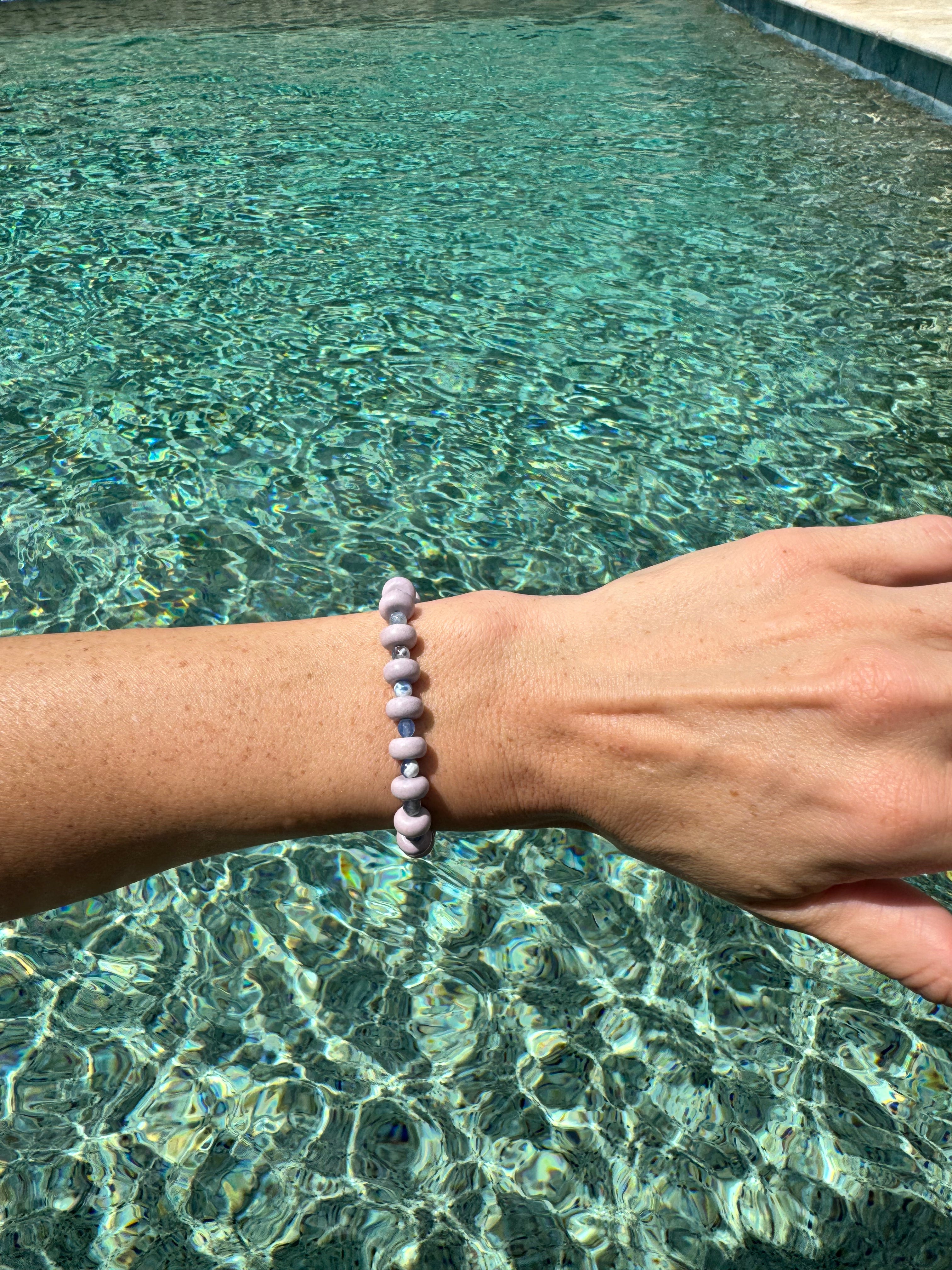 Violet's are Blue Beaded Bracelet