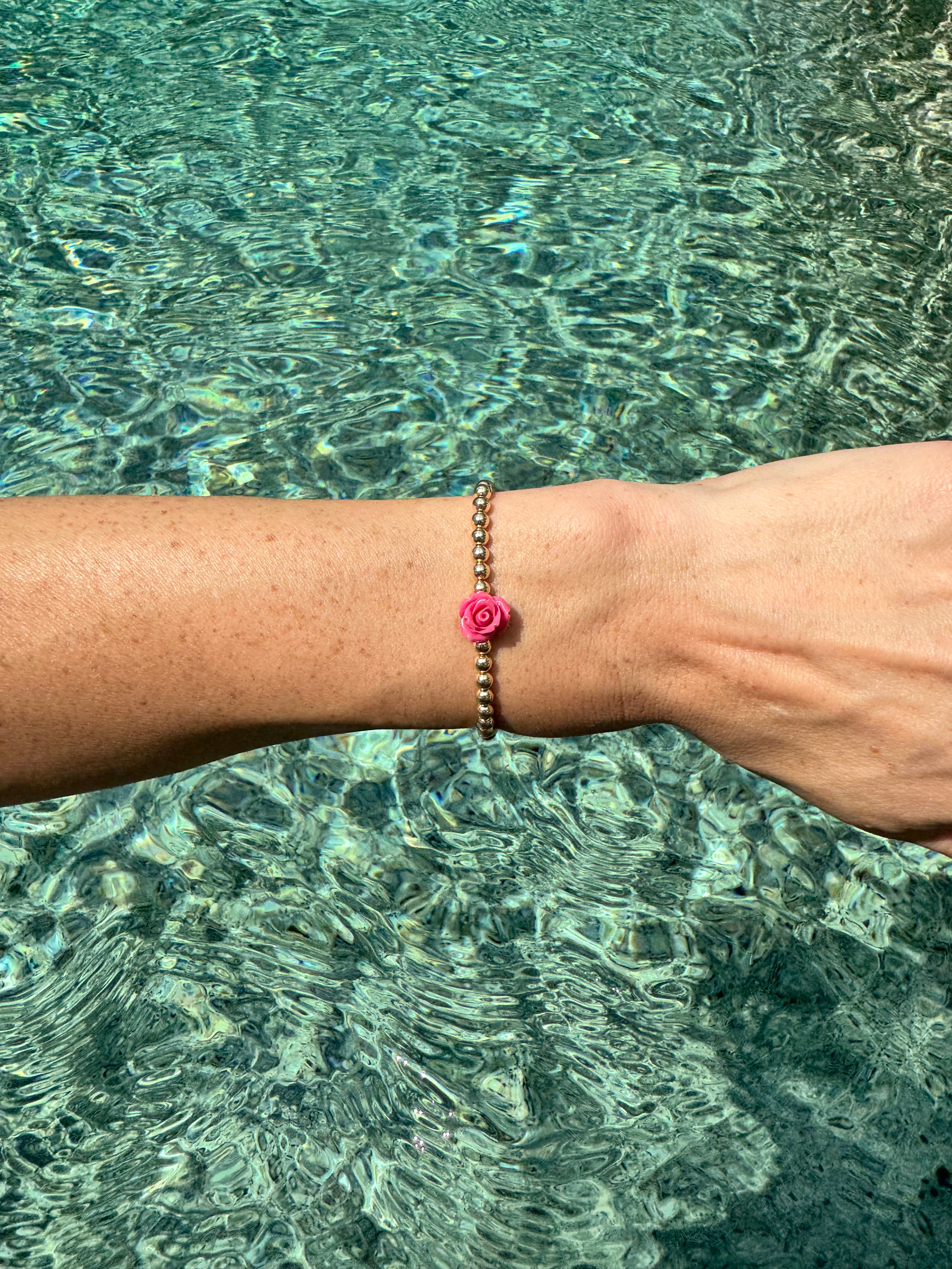 14k Gold Rosebud Bracelet (pick your rosebud)