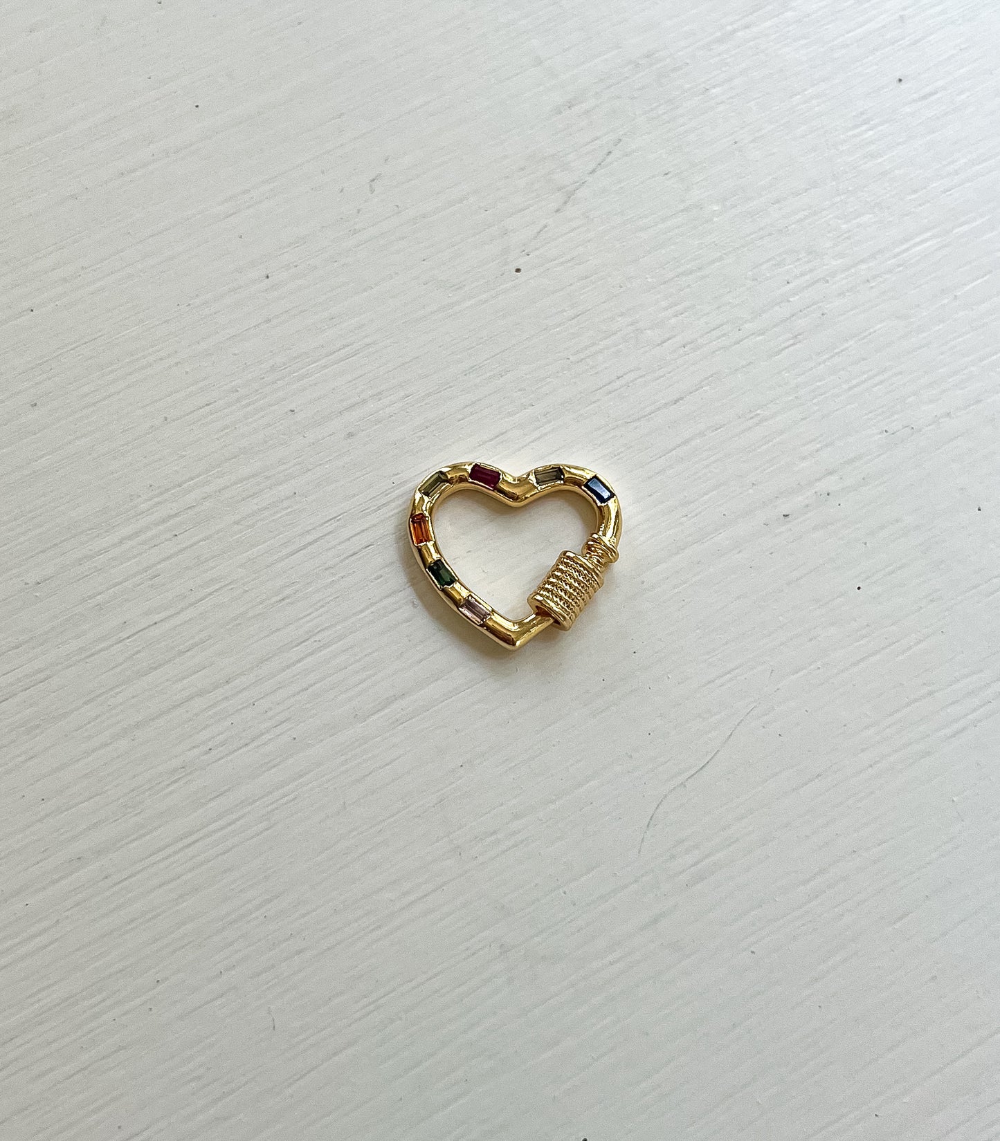 Topaz Heart Clasp/Charm