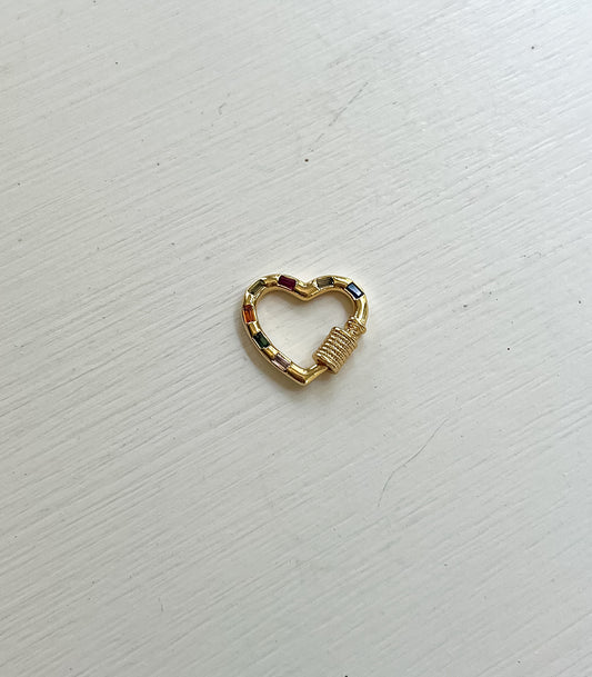 Topaz Heart Clasp/Charm