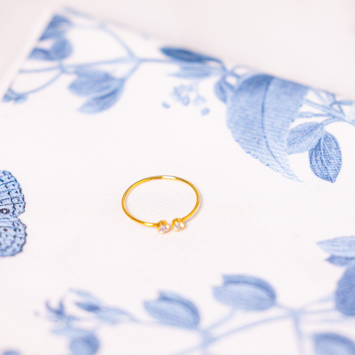 14k Gold Diamond Cuff Ring