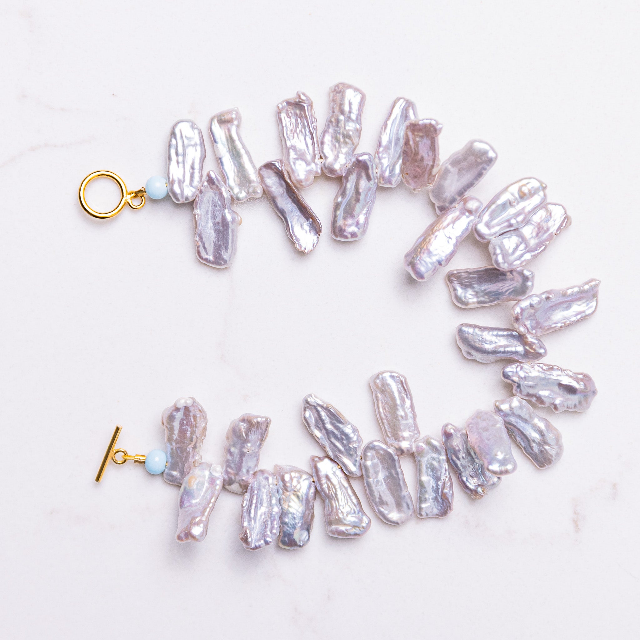 14k Gold Keshi Pearl Bracelet