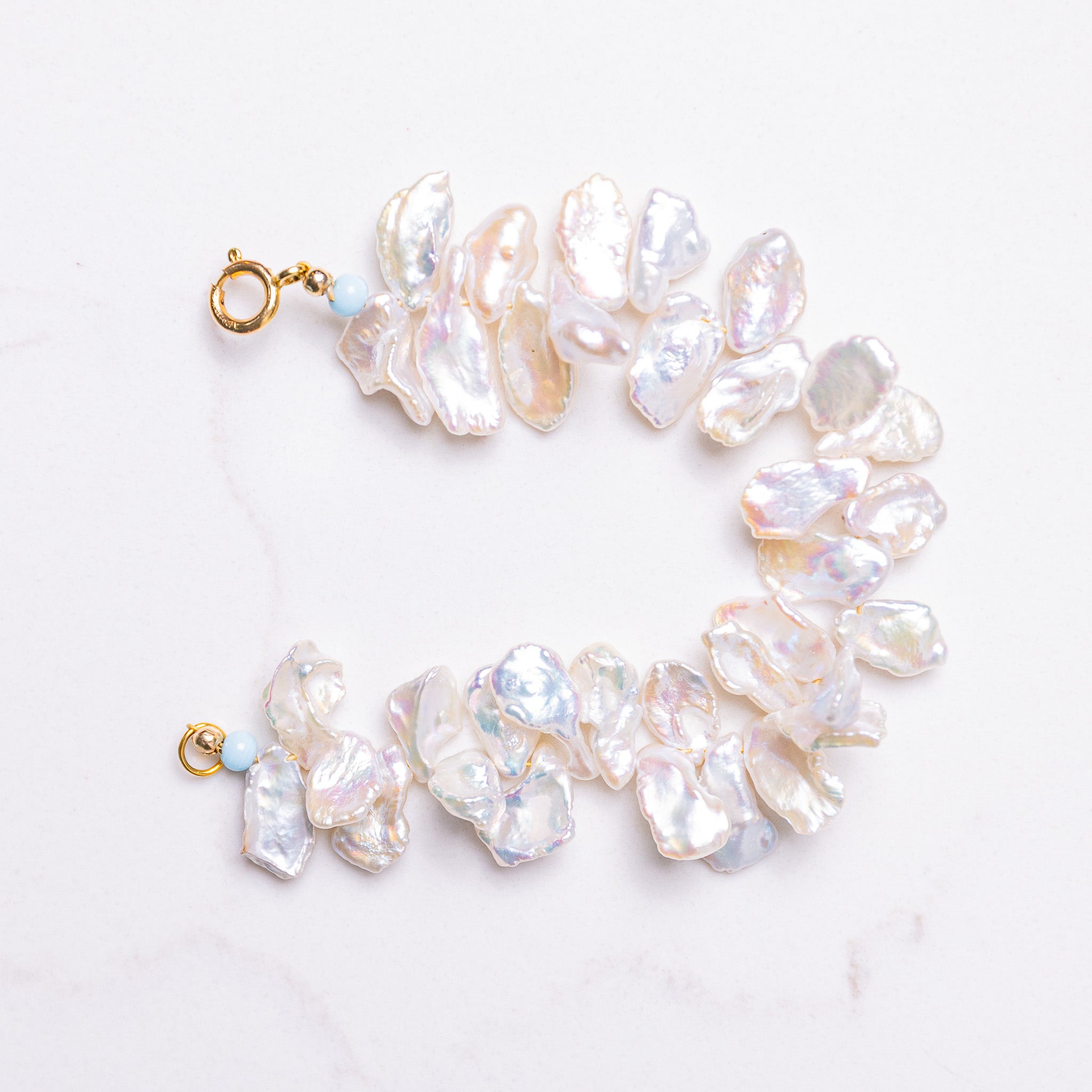 14k Gold Keshi Pearl Bracelet