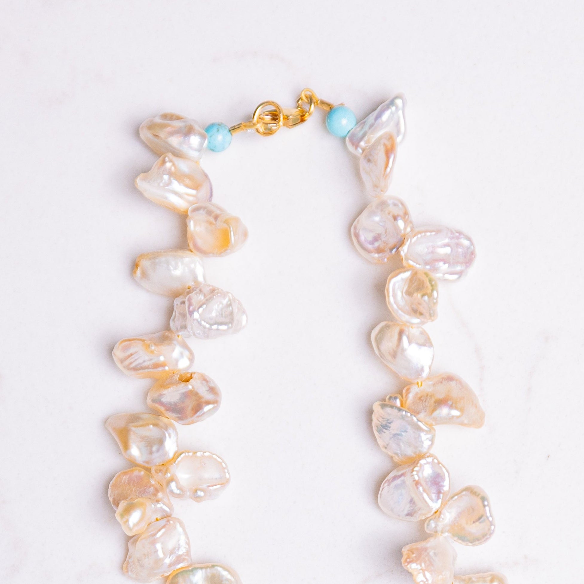14k Gold Keshi Pearl Necklace