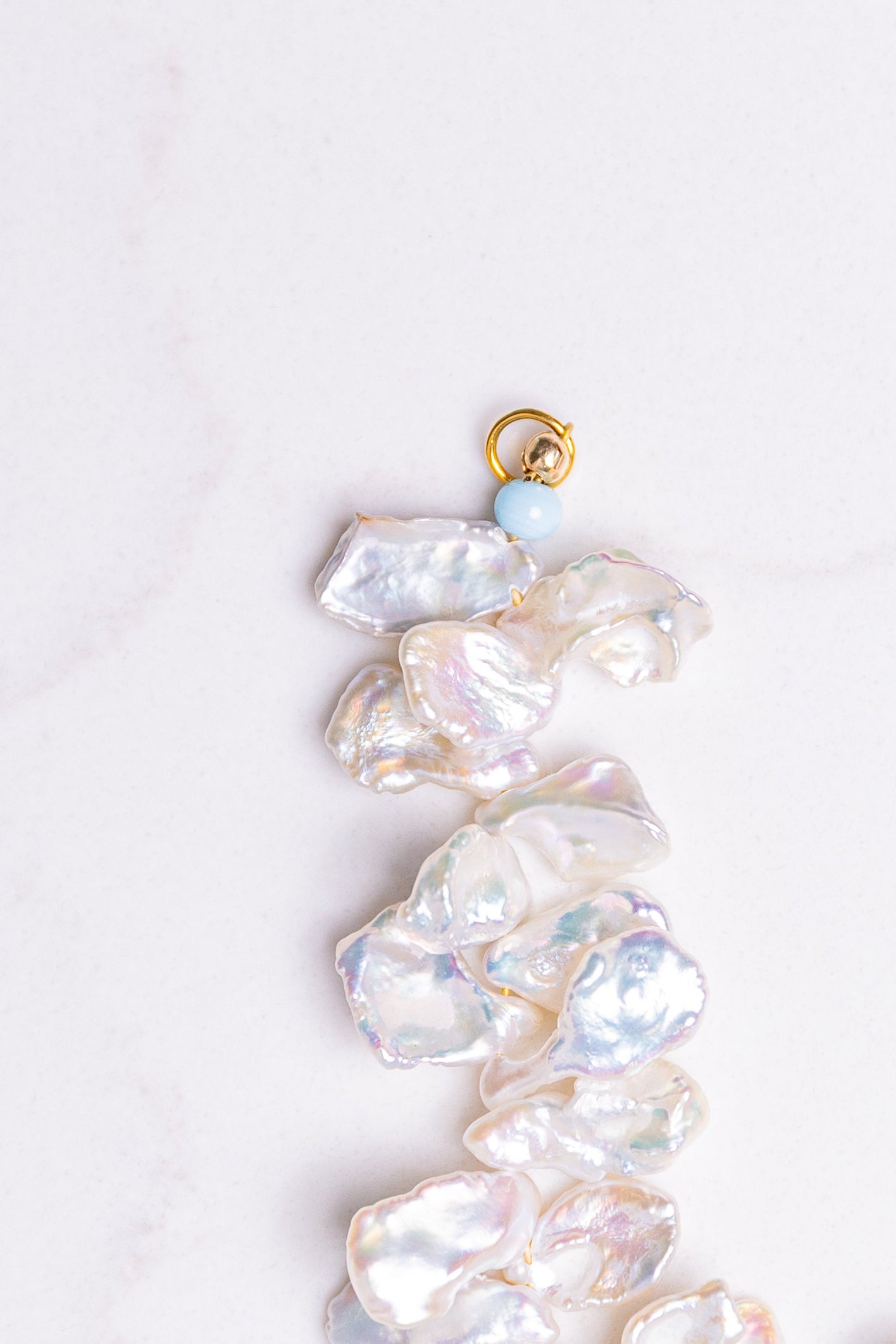 14k Gold Keshi Pearl Necklace