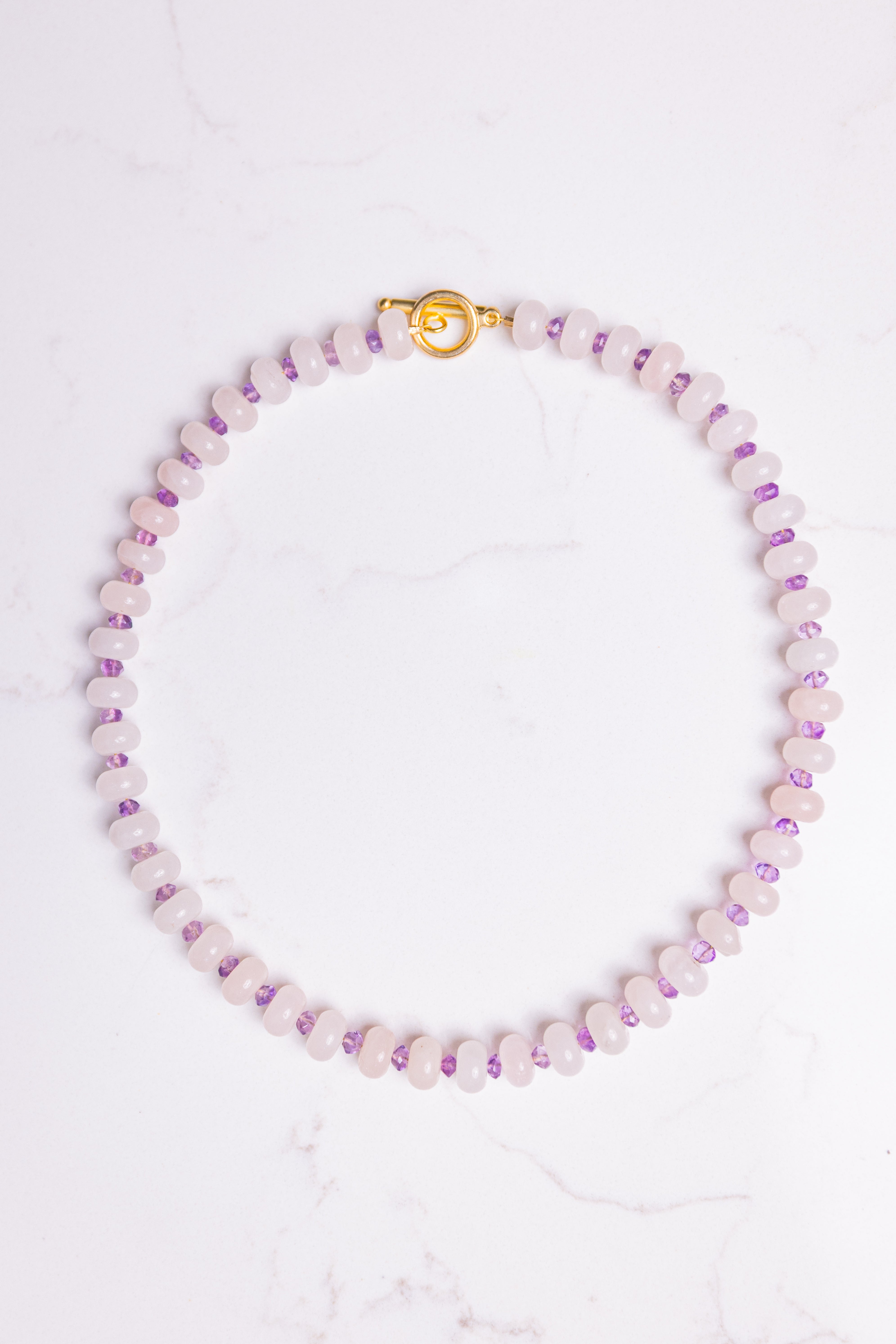 The Emily Rose Quartz & Amethyst Necklace