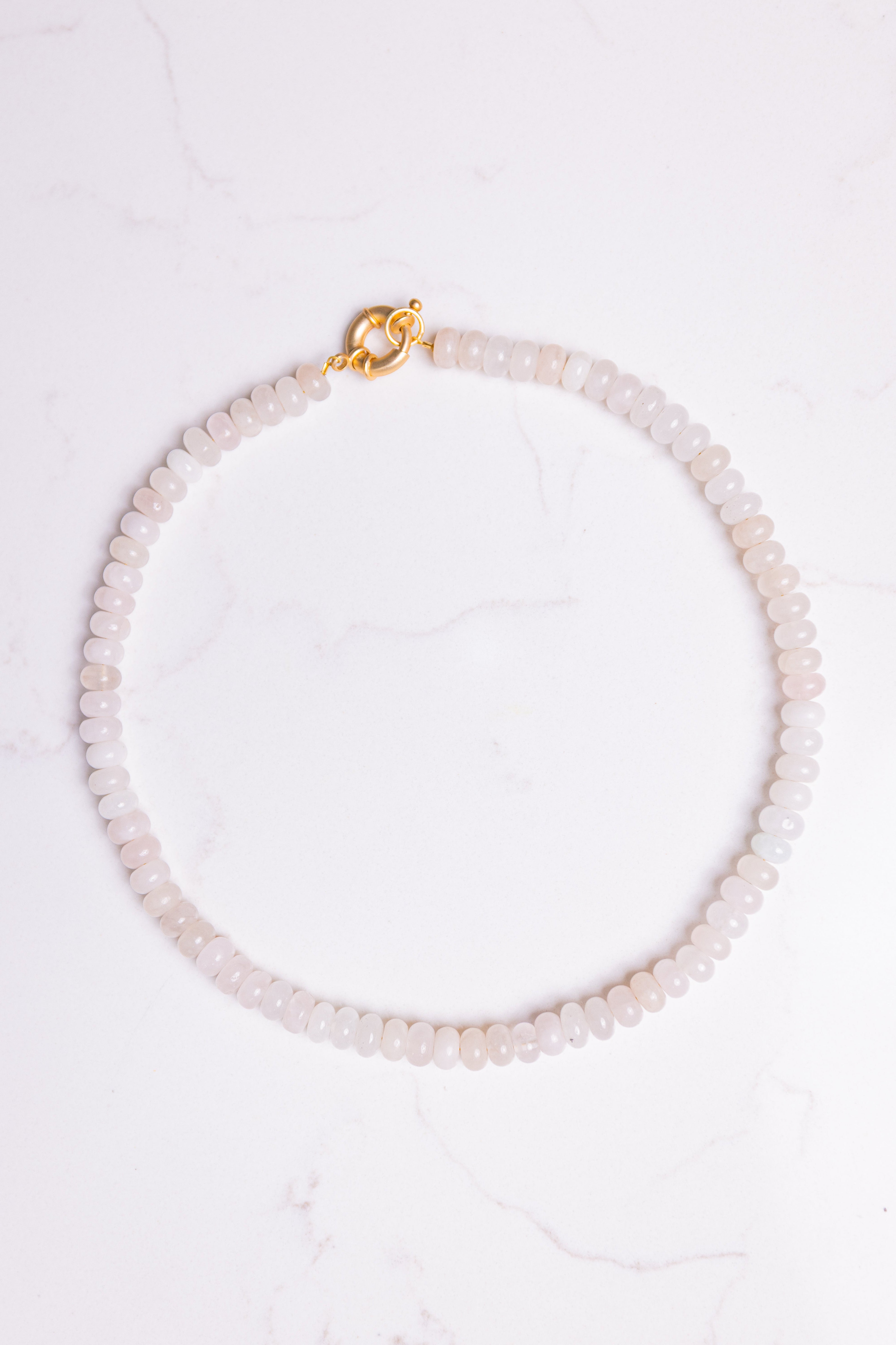 Custom Gold Plated Sailor Clasp Necklace (pick your stone)