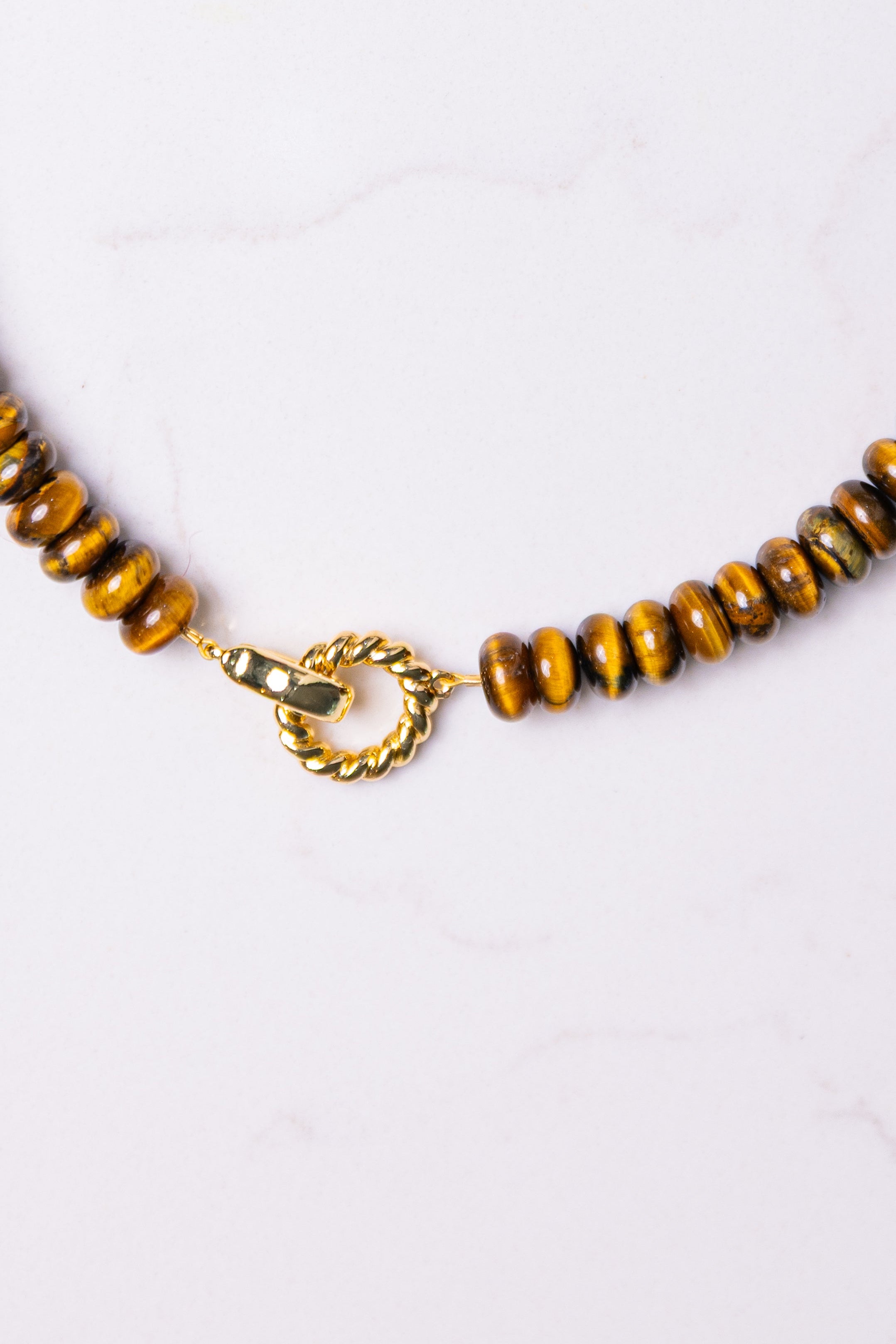 Custom Gold Plated Love Link Necklace (pick your stones)