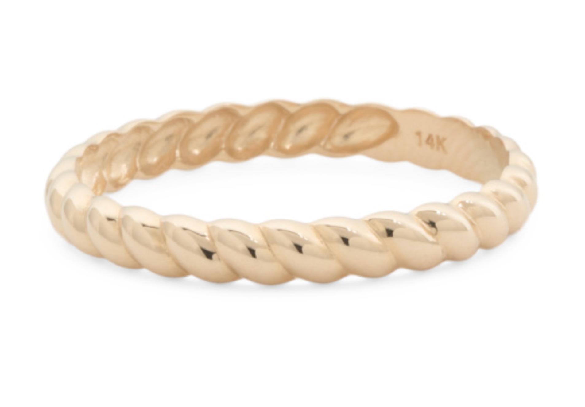 14k Gold Medium Twisted Rope Ring