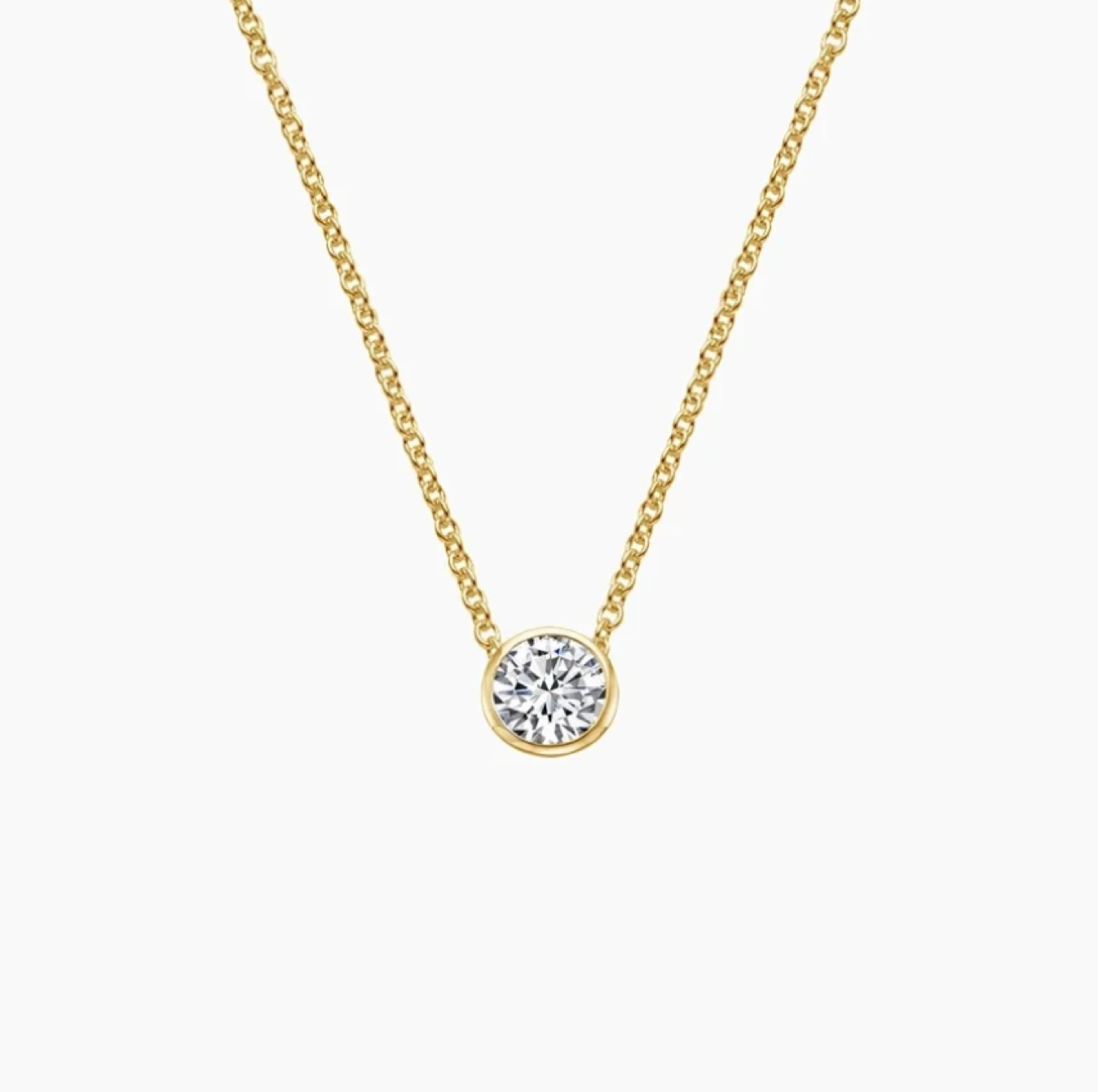 14k Gold Floating Diamond Necklace