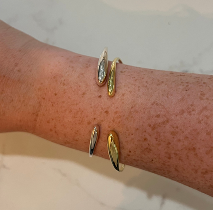 Gold Plated Freeform Bangle