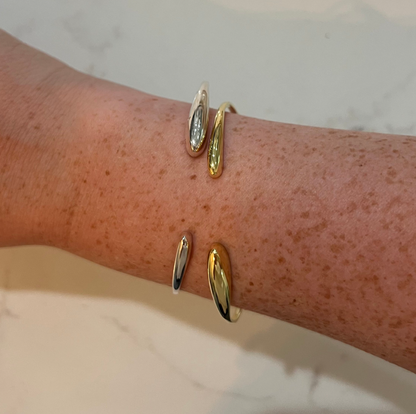 Gold Plated Freeform Bangle